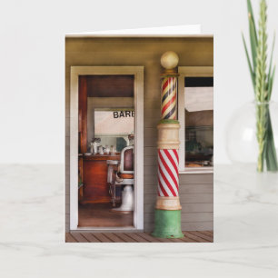 Tarjeta Festiva Barber - Necesito un corte de pelo