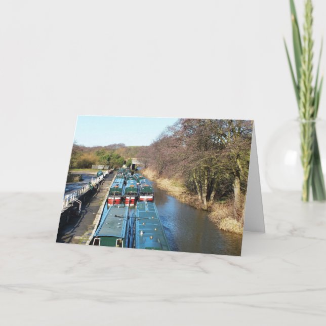 Tarjeta Festiva Barcazas de canal (Anverso)