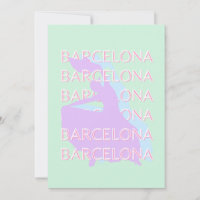 Barcelona Travel Art, España Art, Pastel, Green