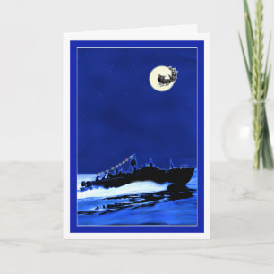 Tarjeta Festiva Barco de pinta ChristmasCard 4
