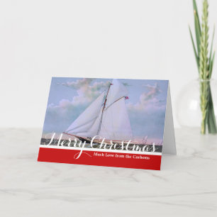 Tarjeta Festiva Barco de vela antiguo