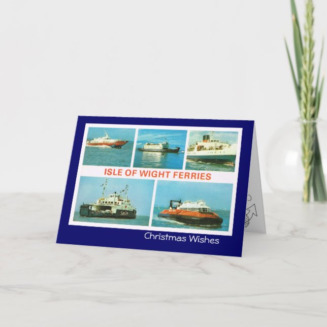 Tarjeta Festiva Barcos históricos de época, Isla de los Ferries Wi (Anverso)