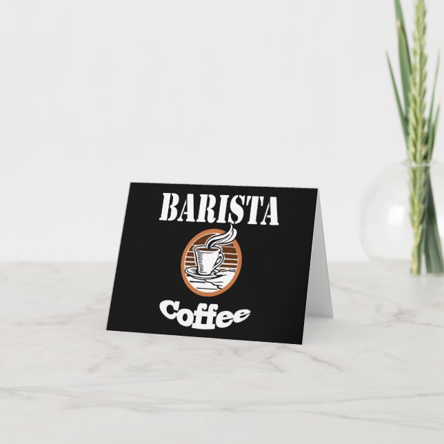 Tarjeta Festiva Barista Coffee (Anverso)