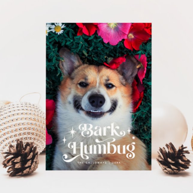 Tarjeta Festiva BARK HUMBUG Funny Dog Navidades (Subido por el creador)