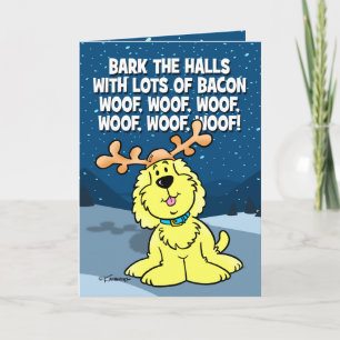 Tarjeta Festiva Bark The Halls