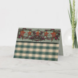 Tarjeta Festiva Barnboards aherrumbró verde de las estrellas