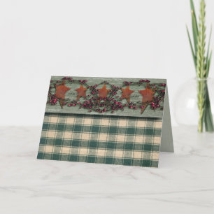 Tarjeta Festiva Barnboards aherrumbró verde de las estrellas