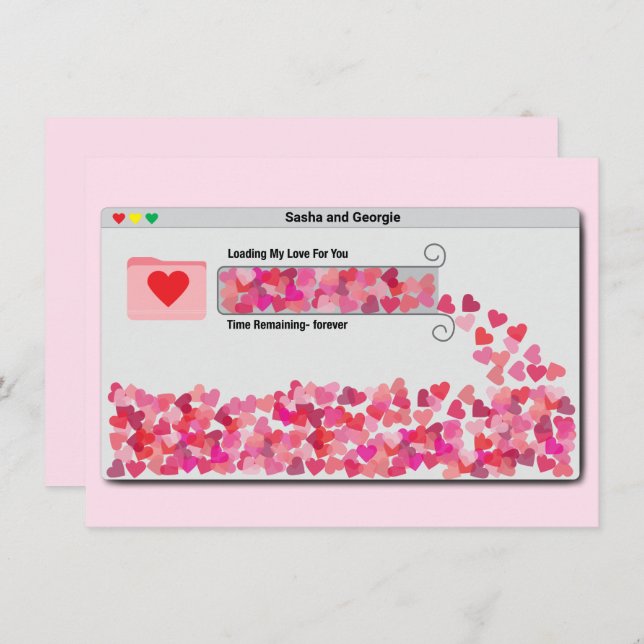 Tarjeta Festiva Barra de Progreso de Ventana de Computadora Divert (Anverso / Reverso)