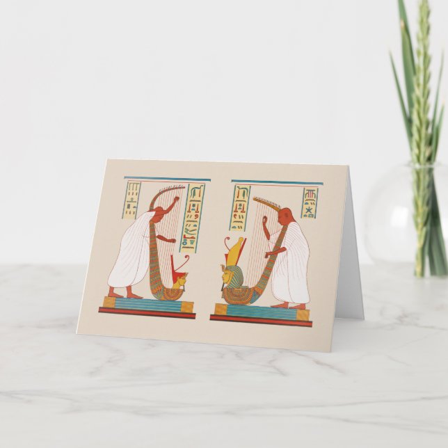 Tarjeta Festiva Barreras de Ramsés III Egipto antiguo (Anverso)