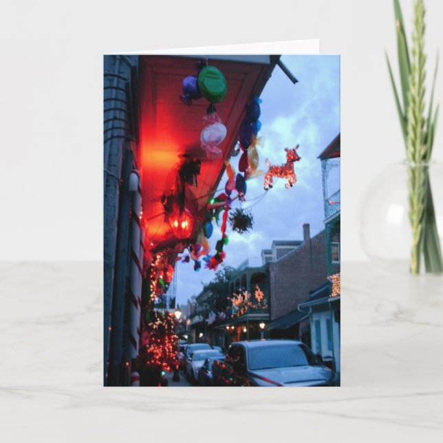 Tarjeta Festiva Barrio francés en el estudio de Fig Street para Na (Anverso)