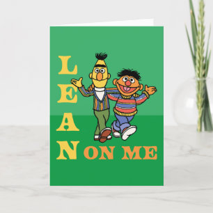 Tarjeta Festiva Barrio Sésamo   Bert y Ernie Lean sobre mí