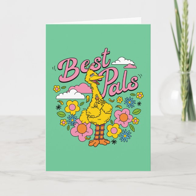 Tarjeta Festiva Barrio Sésamo | Cumpleaños feliz (Anverso)