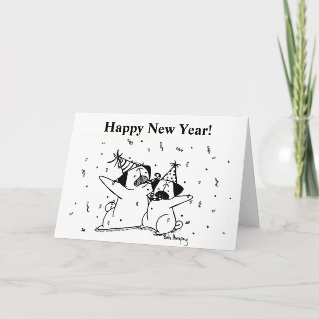Tarjeta Festiva Barros amasados de la Feliz Año Nuevo (Anverso)