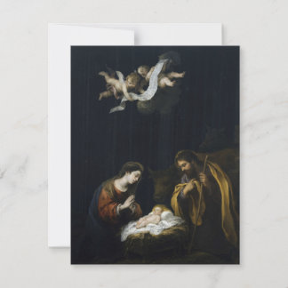 Tarjeta Festiva Bartolomé Esteban Murillo El Nacimiento 