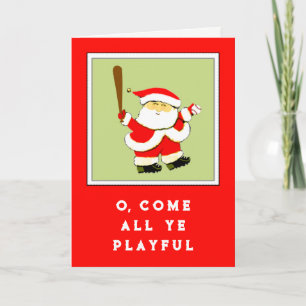 Tarjeta Festiva Baseball Christmas