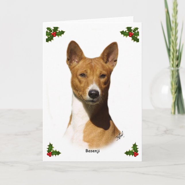 Tarjeta Festiva Basenji 9L034D-09 (Anverso)