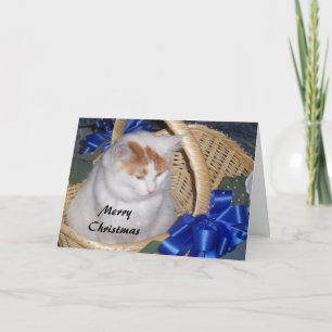 TARJETA FESTIVA BASKET LLENO DE DESEOS DE NAVIDADES DE PURRFECT
