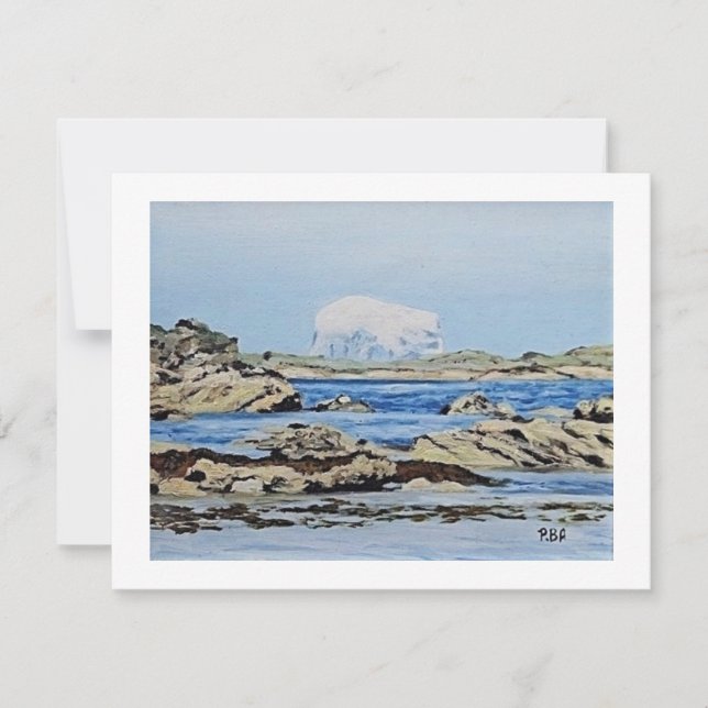 Tarjeta Festiva Bass Rock, North Berwick, Scotland fine art (Anverso)