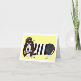 Tarjeta Festiva Basset Hound Burglar