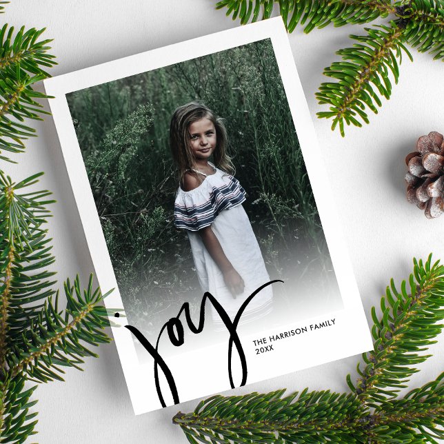 Tarjeta Festiva Bastante alegría Navidades de fotografía con botán (Subido por el creador)