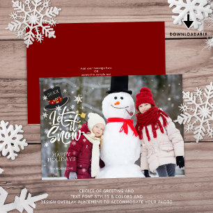 Tarjeta Festiva Bastante BORRADOR DE LA NIEVE Personalizado Fotos