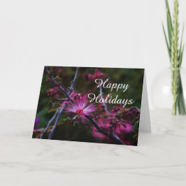 Tarjeta Festiva Bastante de hadas rosas Felices vacaciones
