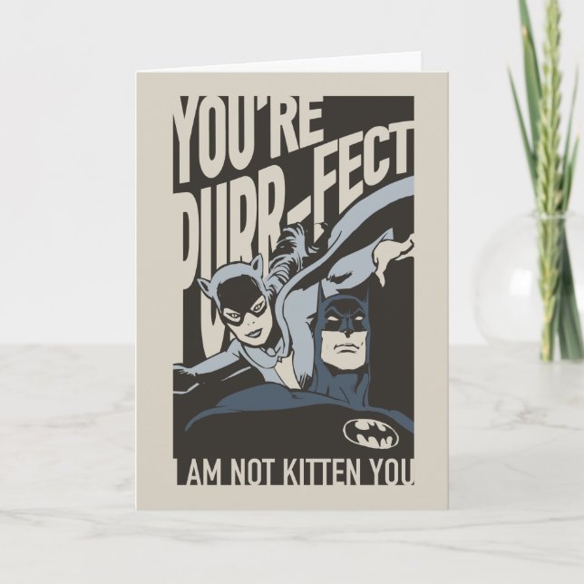 Tarjeta Festiva Batman Valentine | Gatúbela - Eres Per-fecta (Anverso)