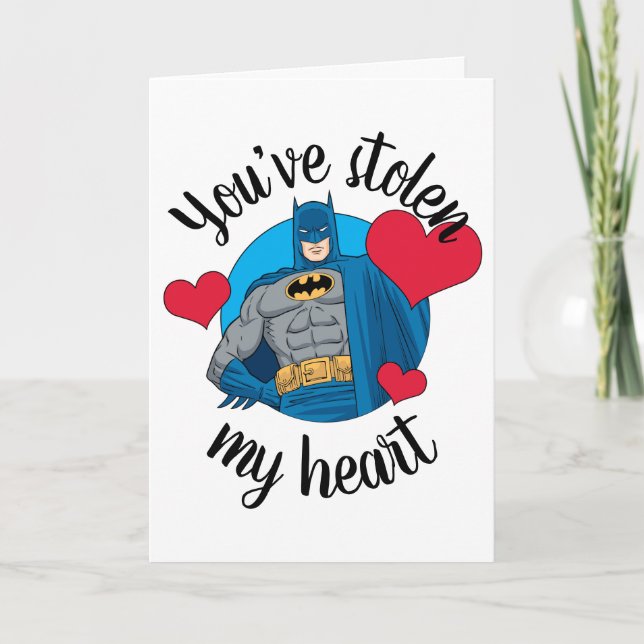 Tarjeta Festiva Batman Valentine | Me has robado el corazón (Anverso)