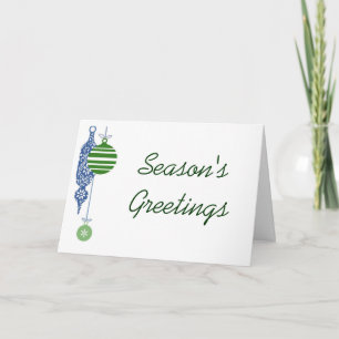 Tarjeta Festiva Baubles Design Navidades personalizados