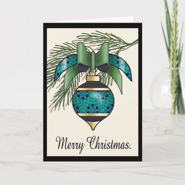 Tarjeta Festiva Baubles navidades - 02 (Anverso)
