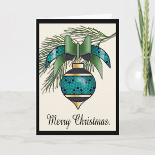 Tarjeta Festiva Baubles navidades - 02