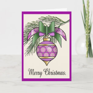 Tarjeta Festiva Baubles navidades - 06