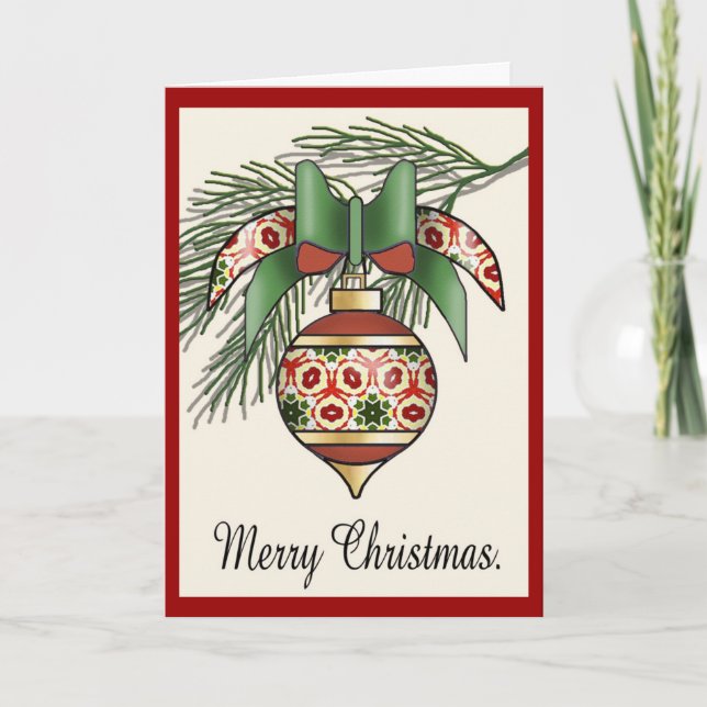 Tarjeta Festiva Baubles navidades - 08 (Anverso)