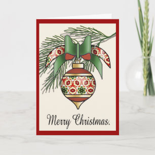 Tarjeta Festiva Baubles navidades - 08