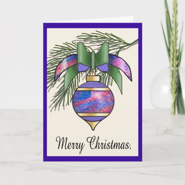 Tarjeta Festiva Baubles navidades - 20 (Anverso)