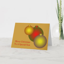 Tarjeta Festiva Baubles Son Navidades