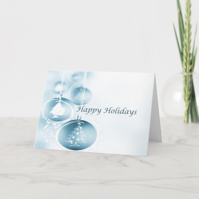 Tarjeta Festiva Baudibles azules - Felices fiestas (Anverso)