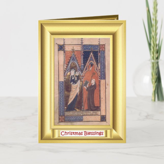 Tarjeta Festiva Bautismo medieval (Anverso)