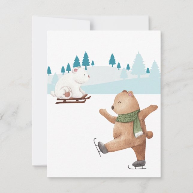 Tarjeta Festiva bautizo de vacaciones (Anverso)