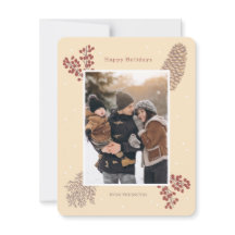 Tarjeta festiva baya rama navidad invierno vintage