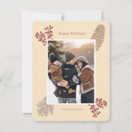 Tarjeta festiva baya rama navidad invierno vintage