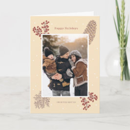Tarjeta festiva baya rama navidad invierno vintage
