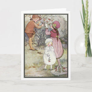 Tarjeta Festiva Bayas de Invierno por Anne Anderson