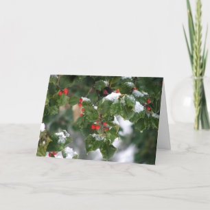 Tarjeta Festiva Bayas de la nieve