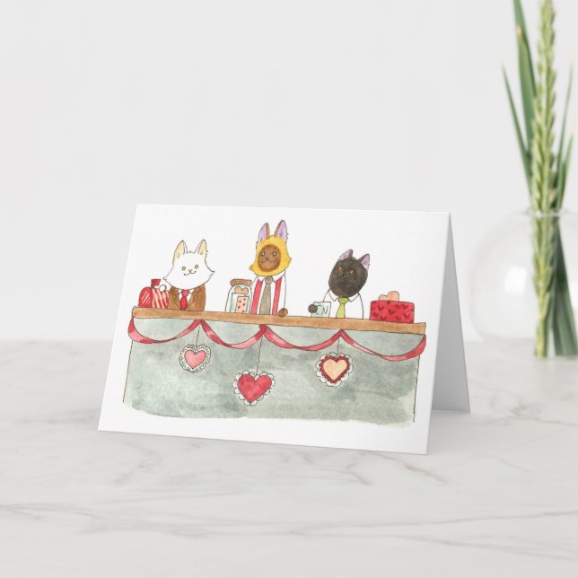 Tarjeta Festiva BCN news desk valentine. (Anverso)