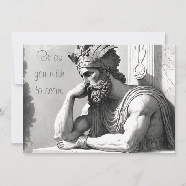 Tarjeta Festiva Be as you wish to seem (Anverso)