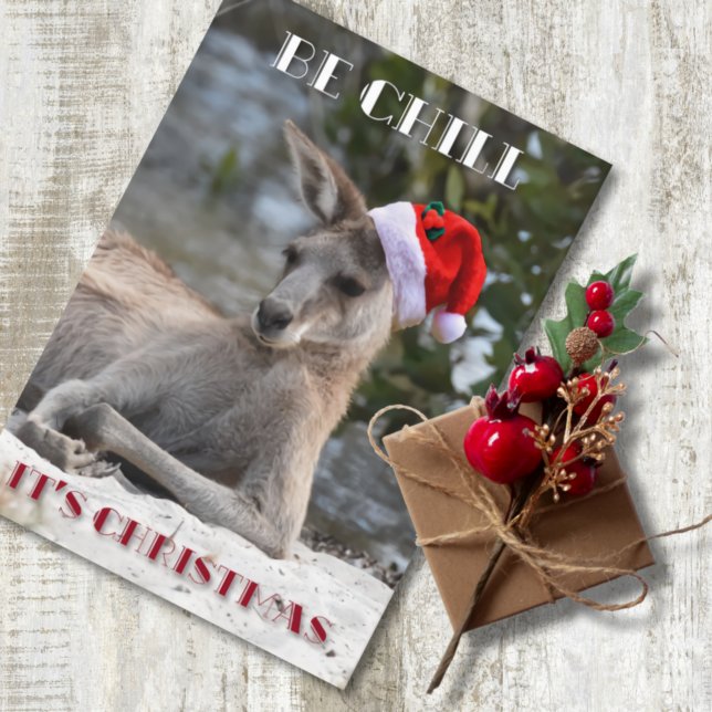 Tarjeta Festiva Be Chill es canguro de los Navidades (Subido por el creador)