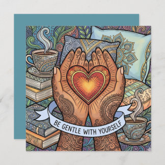 Tarjeta Festiva Be Gentle With Yourself Personalized Card