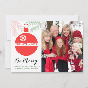 Tarjeta Festiva Be Merry Christmas Card CHSRITMAS
