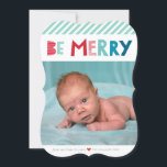 Tarjeta Festiva BE MERRY CHRISTMAS FOTO tipo de diversión de moda<br><div class="desc">por kat massard >> www.simplysweetPAPERIE.com <<< Enviar y un mensaje especial extra con estilo y pizzería este año... Personalizado con tus detalles y fotos mis modernos productos de vacaciones seguro que destacarán de la ráfaga de saludos que tus amigos y familia recibirán esta temporada y harán un recuerdo especial que...</div>
